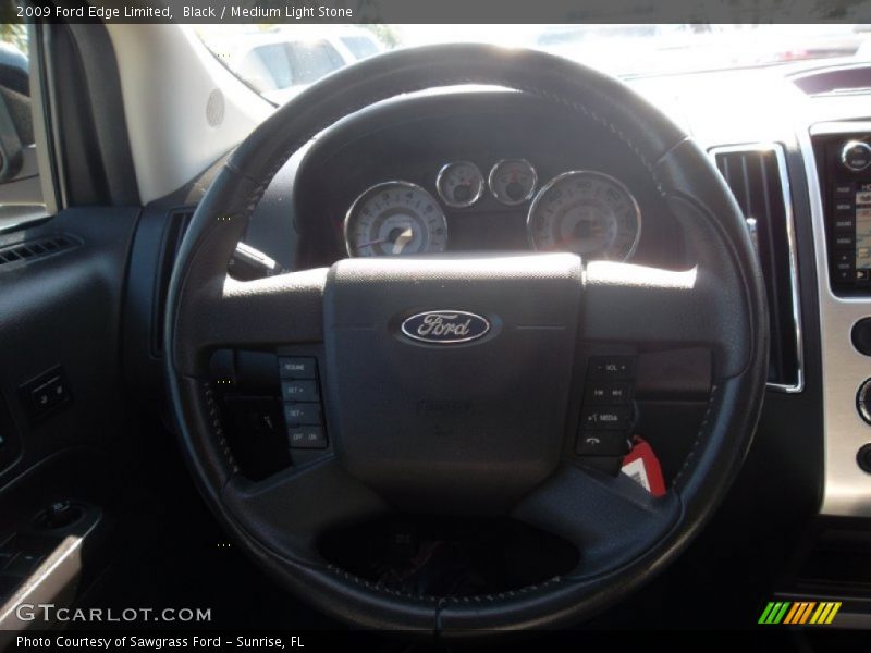 Black / Medium Light Stone 2009 Ford Edge Limited