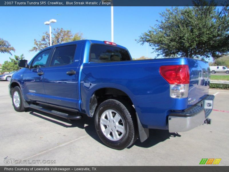 Blue Streak Metallic / Beige 2007 Toyota Tundra SR5 CrewMax