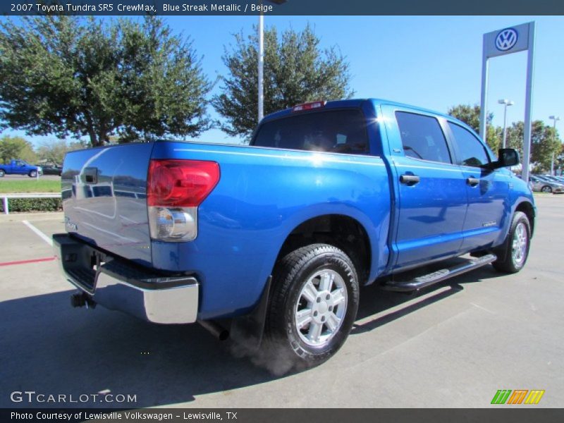 Blue Streak Metallic / Beige 2007 Toyota Tundra SR5 CrewMax