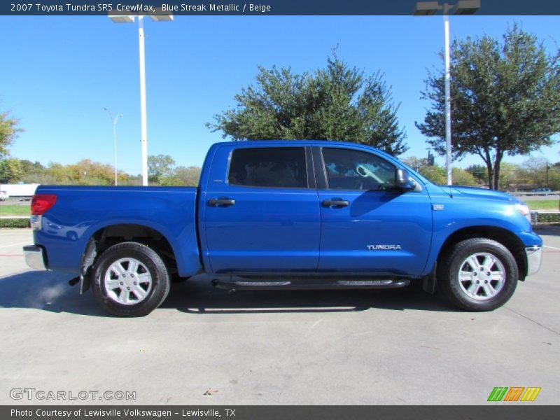 Blue Streak Metallic / Beige 2007 Toyota Tundra SR5 CrewMax