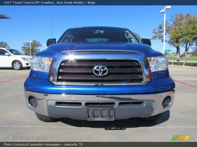 Blue Streak Metallic / Beige 2007 Toyota Tundra SR5 CrewMax