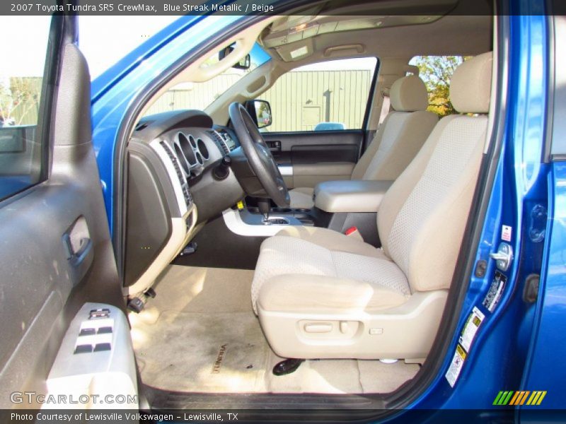 Blue Streak Metallic / Beige 2007 Toyota Tundra SR5 CrewMax