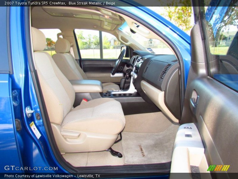 Blue Streak Metallic / Beige 2007 Toyota Tundra SR5 CrewMax