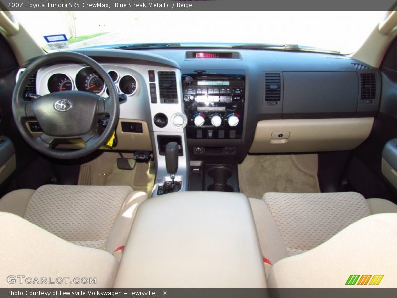 Blue Streak Metallic / Beige 2007 Toyota Tundra SR5 CrewMax