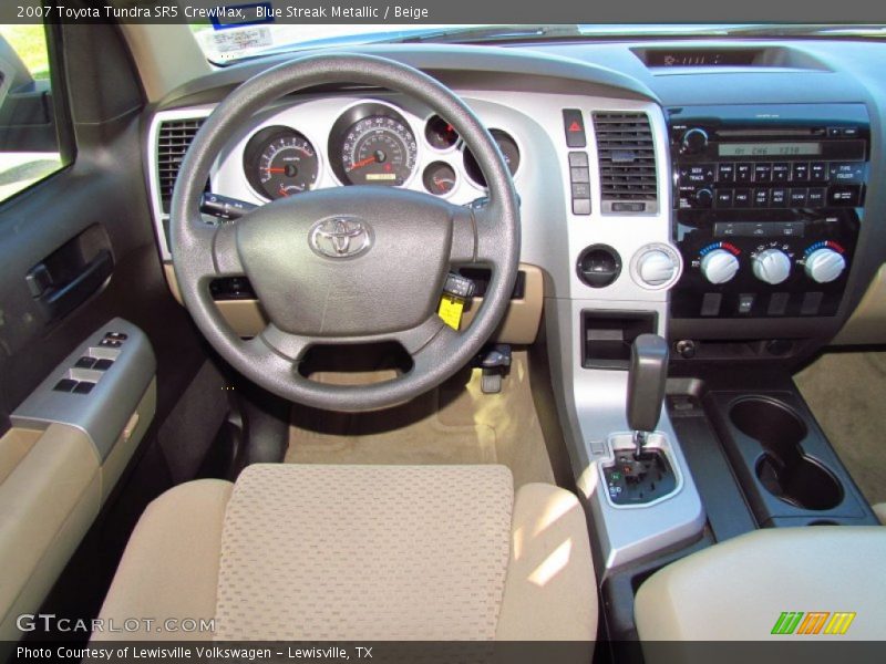 Blue Streak Metallic / Beige 2007 Toyota Tundra SR5 CrewMax