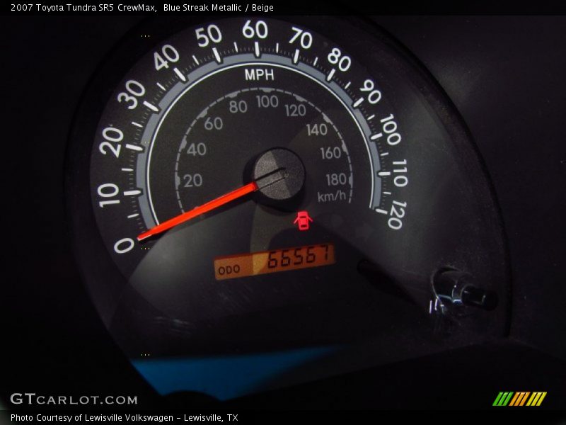 Blue Streak Metallic / Beige 2007 Toyota Tundra SR5 CrewMax