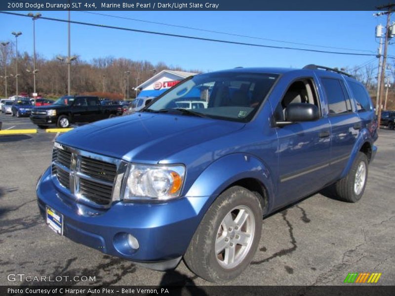 Marine Blue Pearl / Dark/Light Slate Gray 2008 Dodge Durango SLT 4x4