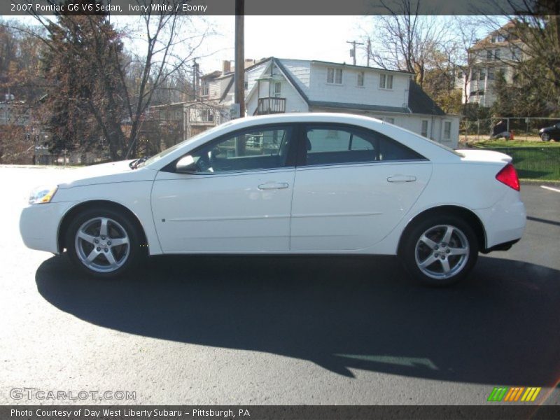 Ivory White / Ebony 2007 Pontiac G6 V6 Sedan
