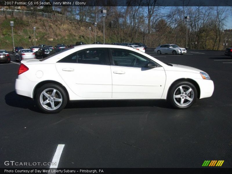 Ivory White / Ebony 2007 Pontiac G6 V6 Sedan