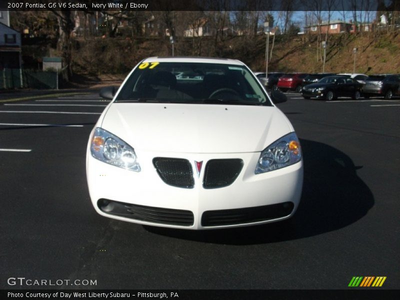Ivory White / Ebony 2007 Pontiac G6 V6 Sedan