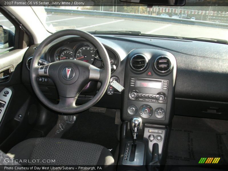 Ivory White / Ebony 2007 Pontiac G6 V6 Sedan