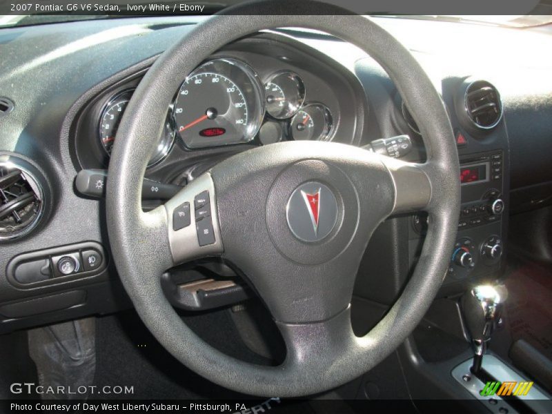 Ivory White / Ebony 2007 Pontiac G6 V6 Sedan