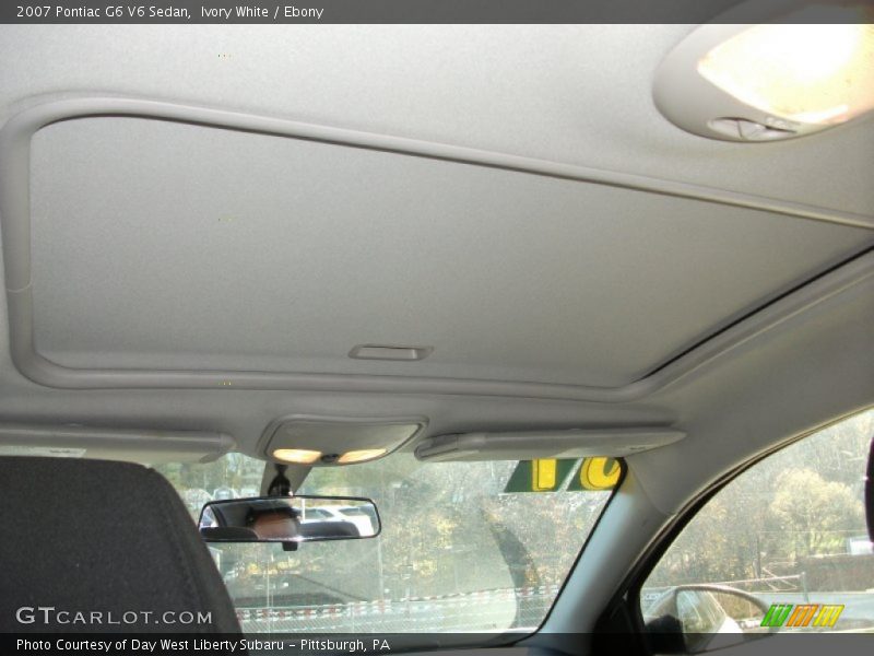 Ivory White / Ebony 2007 Pontiac G6 V6 Sedan