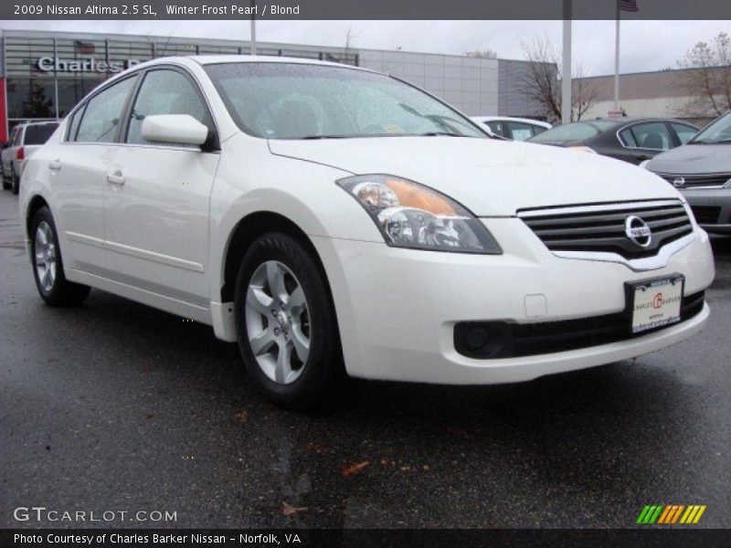 Winter Frost Pearl / Blond 2009 Nissan Altima 2.5 SL