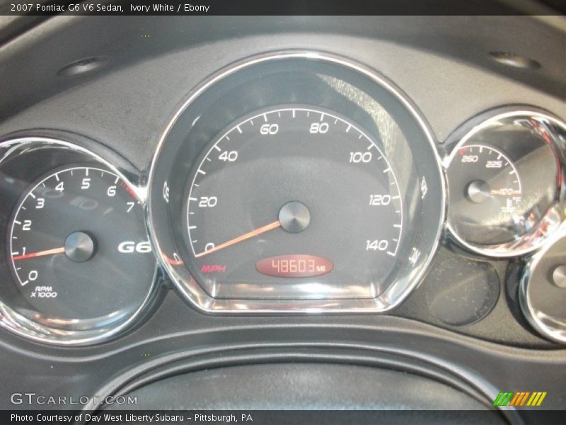 Ivory White / Ebony 2007 Pontiac G6 V6 Sedan