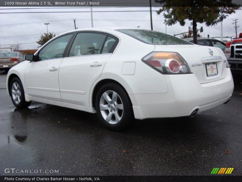 Winter Frost Pearl / Blond 2009 Nissan Altima 2.5 SL