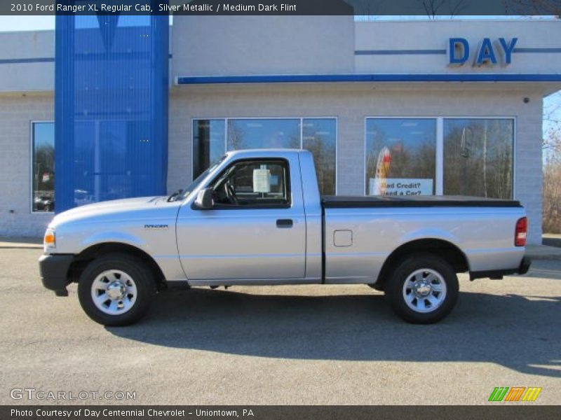 Silver Metallic / Medium Dark Flint 2010 Ford Ranger XL Regular Cab