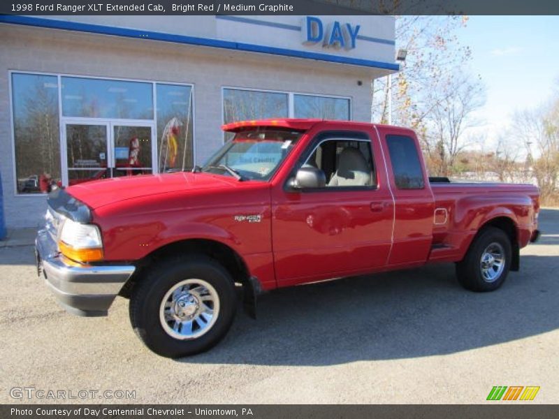 Bright Red / Medium Graphite 1998 Ford Ranger XLT Extended Cab