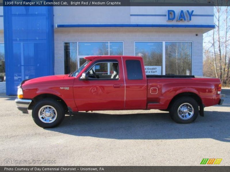 Bright Red / Medium Graphite 1998 Ford Ranger XLT Extended Cab