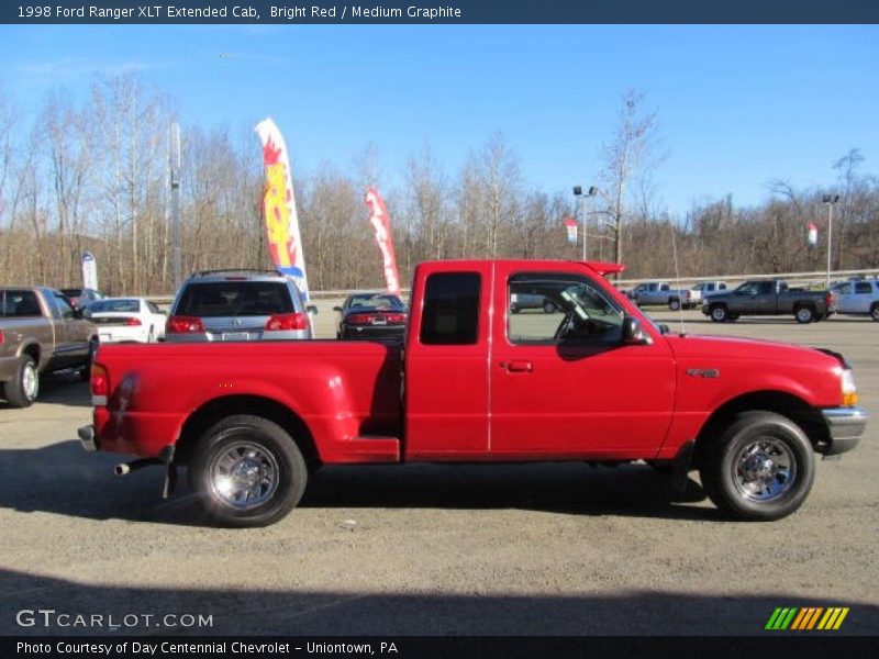 Bright Red / Medium Graphite 1998 Ford Ranger XLT Extended Cab