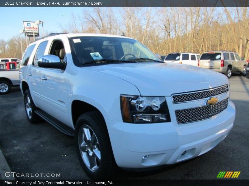 Summit White / Ebony 2012 Chevrolet Tahoe LT 4x4