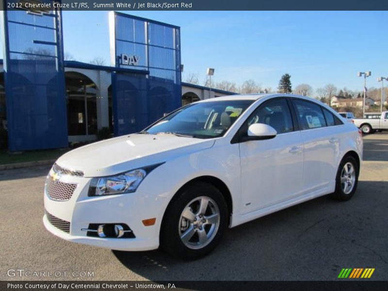 Summit White / Jet Black/Sport Red 2012 Chevrolet Cruze LT/RS