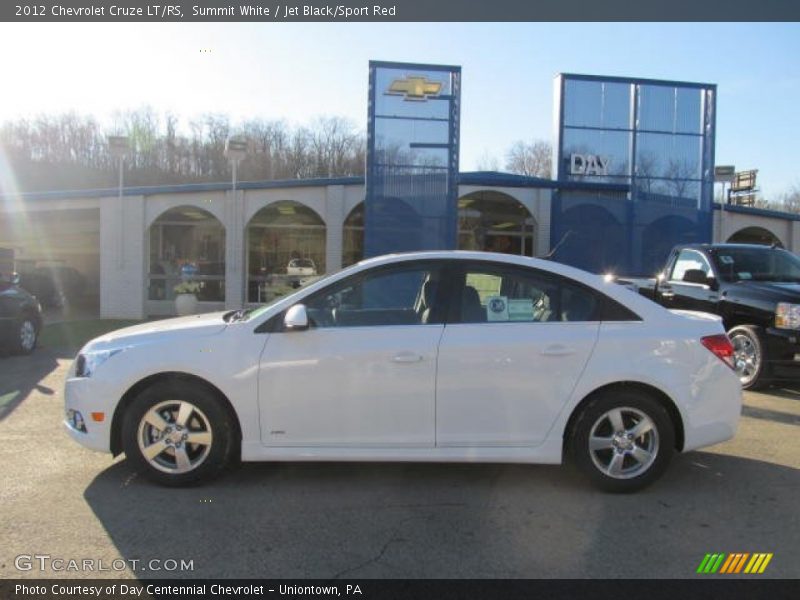 Summit White / Jet Black/Sport Red 2012 Chevrolet Cruze LT/RS