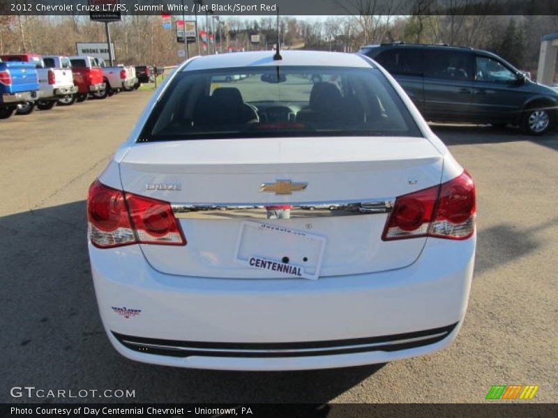 Summit White / Jet Black/Sport Red 2012 Chevrolet Cruze LT/RS