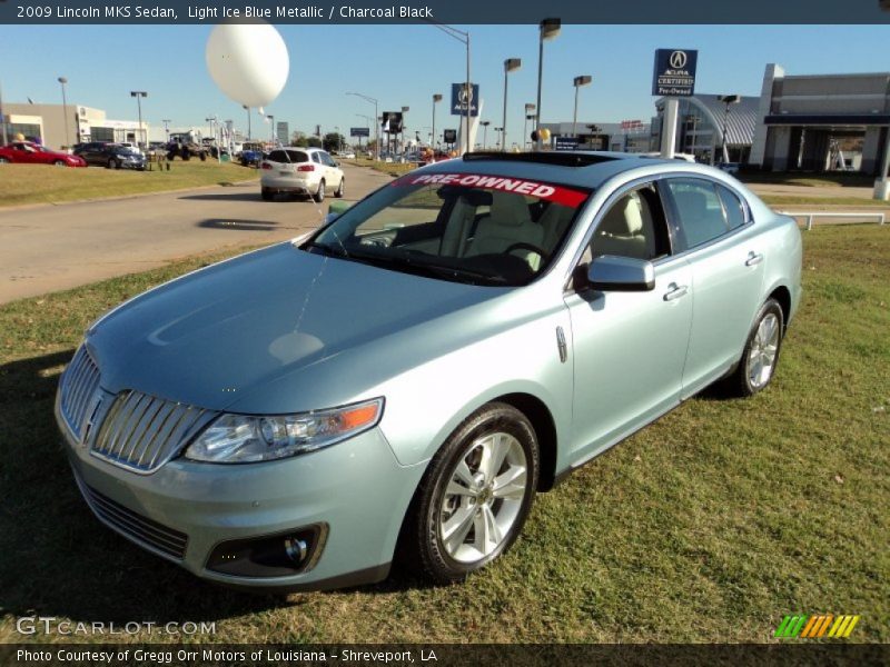 Light Ice Blue Metallic / Charcoal Black 2009 Lincoln MKS Sedan
