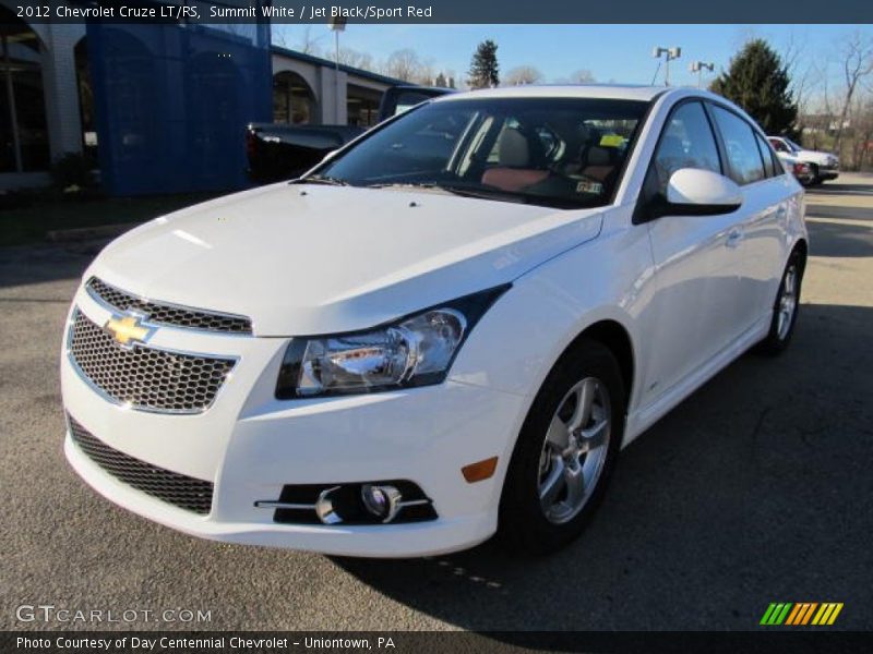 Summit White / Jet Black/Sport Red 2012 Chevrolet Cruze LT/RS