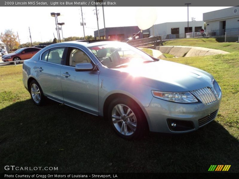 Light Ice Blue Metallic / Charcoal Black 2009 Lincoln MKS Sedan