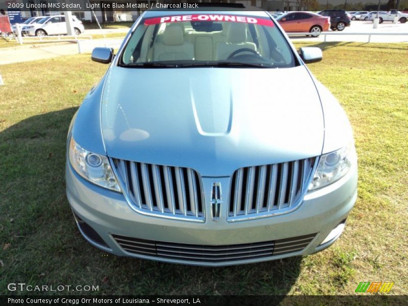 Light Ice Blue Metallic / Charcoal Black 2009 Lincoln MKS Sedan