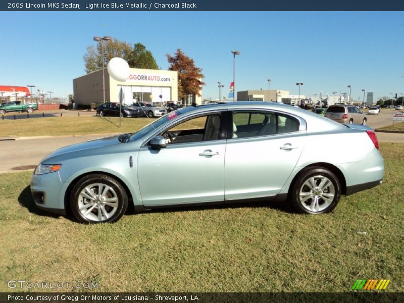 Light Ice Blue Metallic / Charcoal Black 2009 Lincoln MKS Sedan