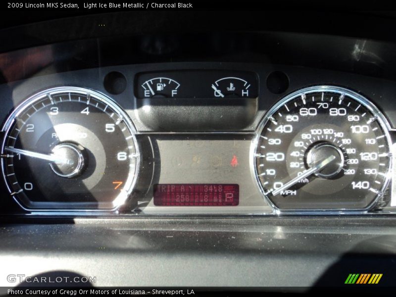 Light Ice Blue Metallic / Charcoal Black 2009 Lincoln MKS Sedan
