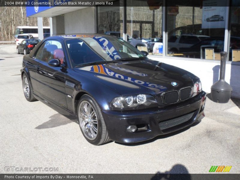 Carbon Black Metallic / Imola Red 2004 BMW M3 Convertible