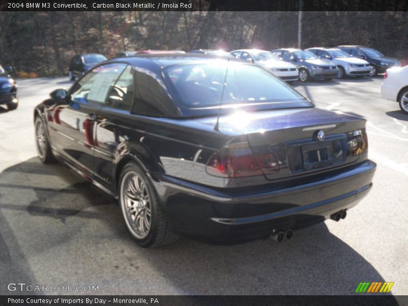 Carbon Black Metallic / Imola Red 2004 BMW M3 Convertible