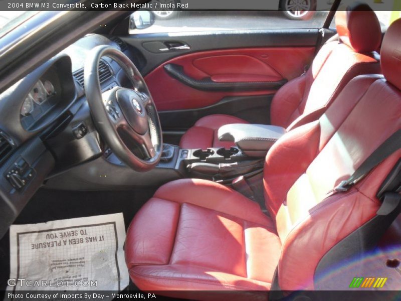 Carbon Black Metallic / Imola Red 2004 BMW M3 Convertible