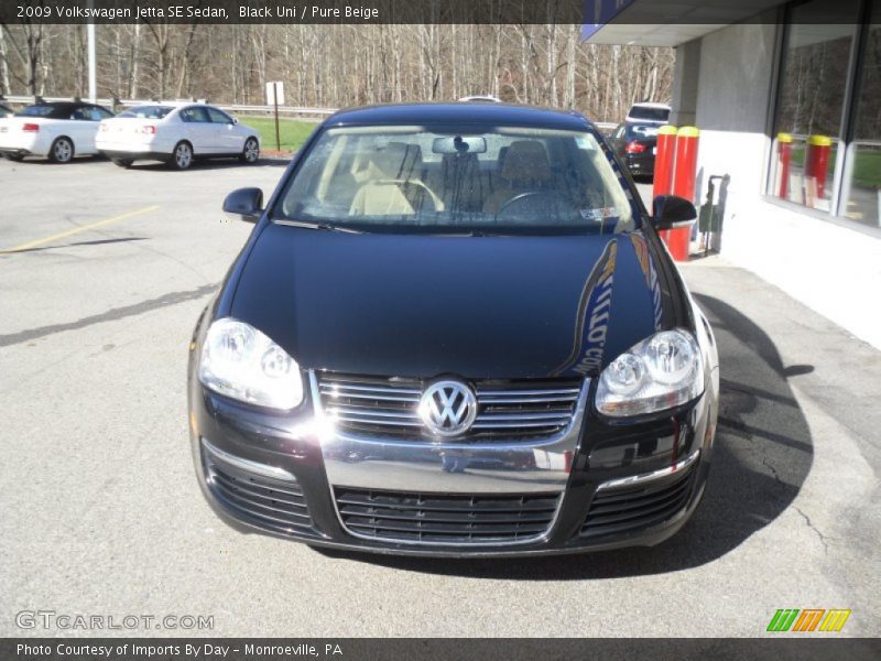 Black Uni / Pure Beige 2009 Volkswagen Jetta SE Sedan