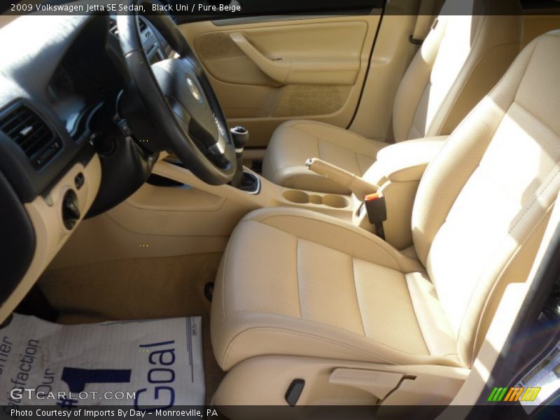 Black Uni / Pure Beige 2009 Volkswagen Jetta SE Sedan