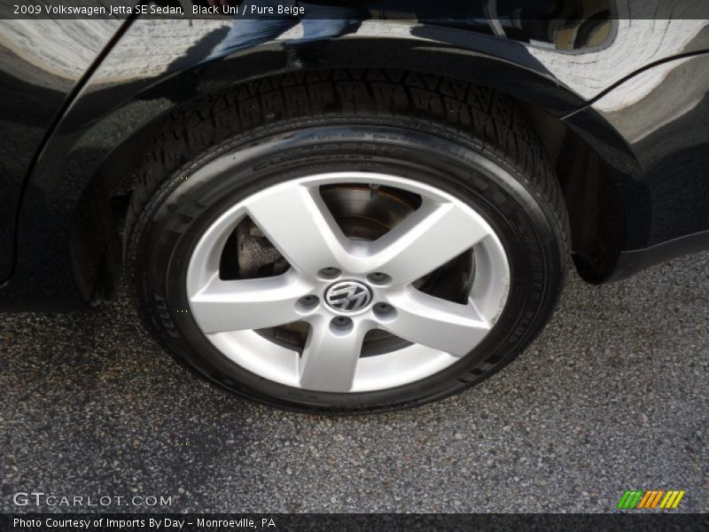 Black Uni / Pure Beige 2009 Volkswagen Jetta SE Sedan