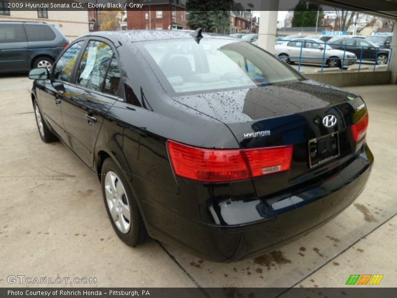 Ebony Black / Gray 2009 Hyundai Sonata GLS