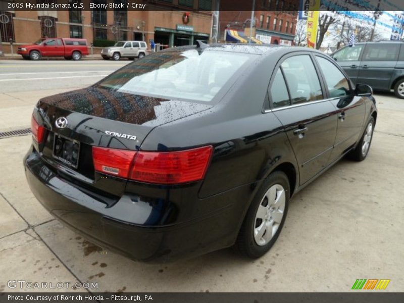 Ebony Black / Gray 2009 Hyundai Sonata GLS