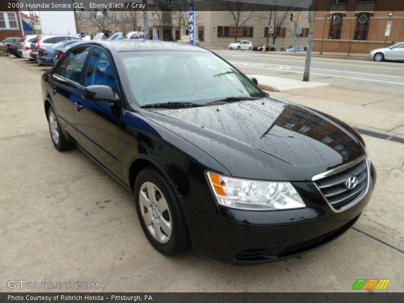 Ebony Black / Gray 2009 Hyundai Sonata GLS