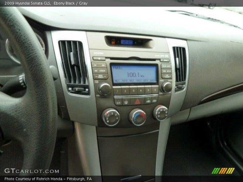 Ebony Black / Gray 2009 Hyundai Sonata GLS