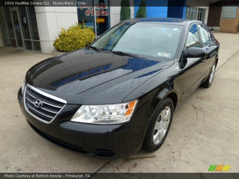 Ebony Black / Gray 2009 Hyundai Sonata GLS