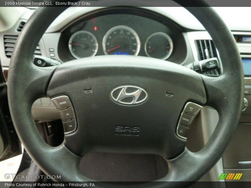 Ebony Black / Gray 2009 Hyundai Sonata GLS