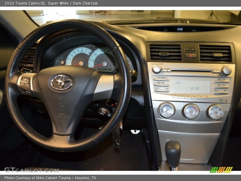 Super White / Dark Charcoal 2010 Toyota Camry SE