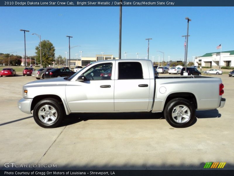 Bright Silver Metallic / Dark Slate Gray/Medium Slate Gray 2010 Dodge Dakota Lone Star Crew Cab