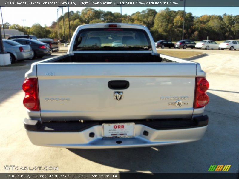 Bright Silver Metallic / Dark Slate Gray/Medium Slate Gray 2010 Dodge Dakota Lone Star Crew Cab
