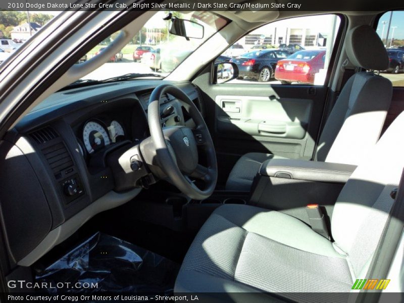 Bright Silver Metallic / Dark Slate Gray/Medium Slate Gray 2010 Dodge Dakota Lone Star Crew Cab